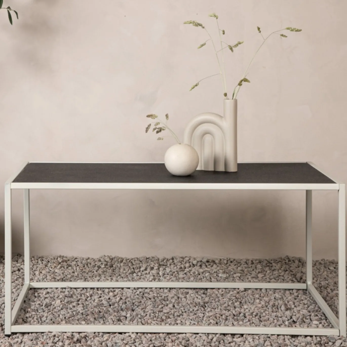 Fjôrd Salontafel Siaton Staal Beige Rectangular 60x110cm