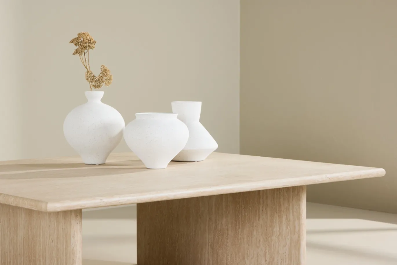 Fjôrd Salontafel Skagen Beige Travertinlook 120x100cm