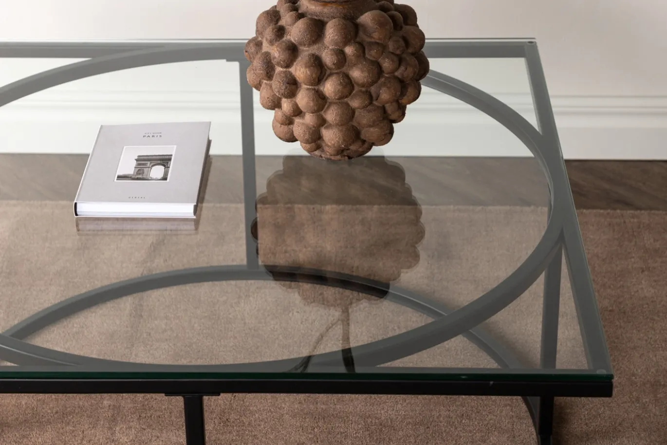 Fjôrd Salontafel Skanör Zwart met Helder Glas