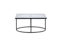Fjôrd Salontafel Skanör Zwart met Helder Glas