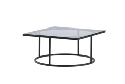 Fjôrd Salontafel Skanör Zwart met Helder Glas