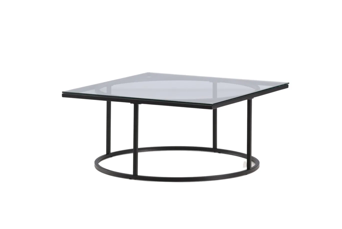 Fjôrd Salontafel Skanör Zwart met Helder Glas