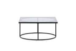 Fjôrd Salontafel Skanör Zwart met Helder Glas