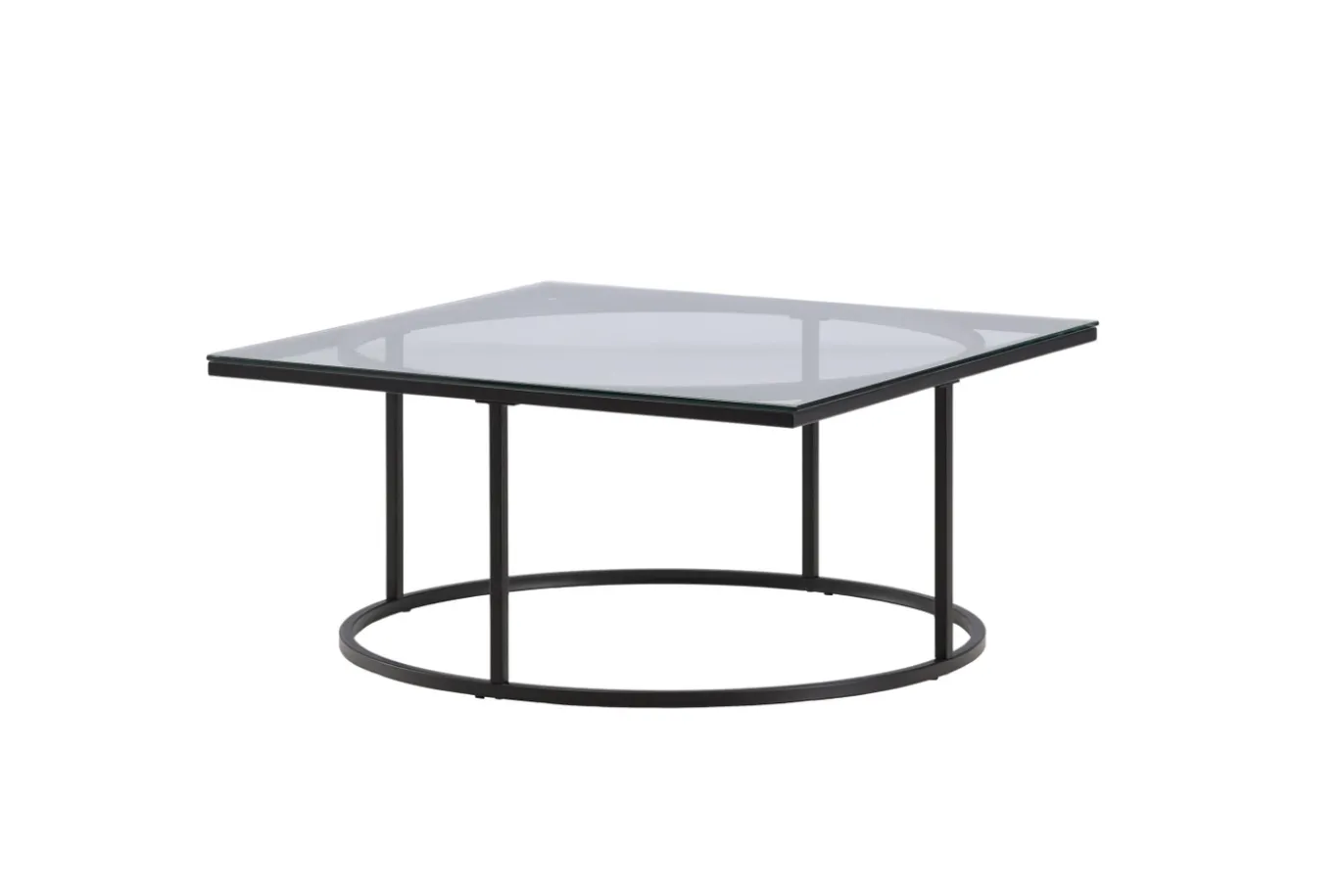 Fjôrd Salontafel Skanör Zwart met Helder Glas