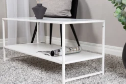 Fjôrd Salontafel Staal Wit 43x102cm