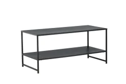 Fjôrd Salontafel Staal Zwart 43x102cm