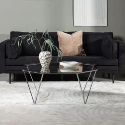 Fjôrd Salontafel Österlen Zilver 100cm Glas