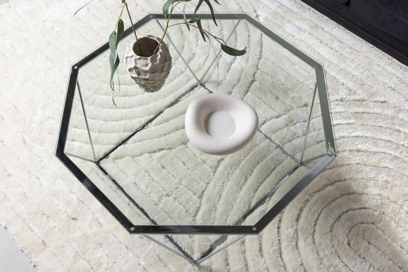 Fjôrd Salontafel Österlen Zilver 100cm Glas