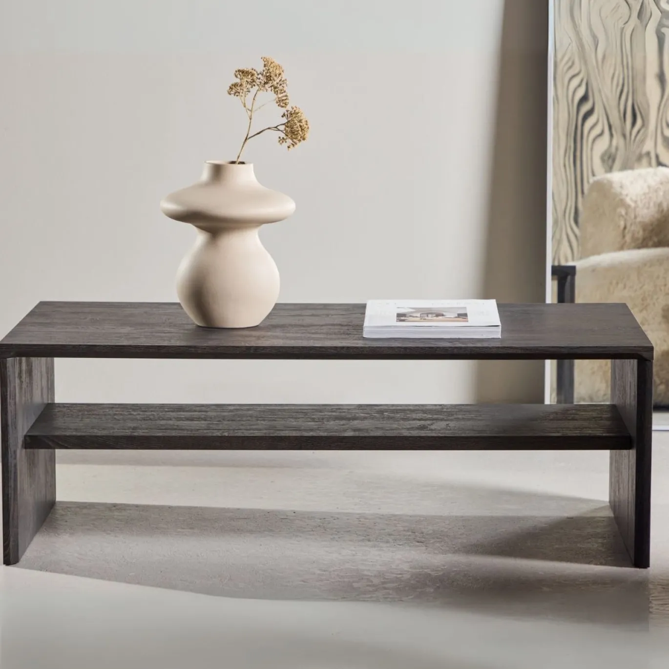 Fjôrd Salontafel Telemarket Zwart 110x50cm