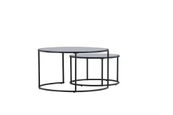 Fjôrd Salontafel Twin Ø79,5+ø59,5cm Zwart