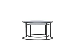 Fjôrd Salontafel Twin Ø79,5+ø59,5cm Zwart