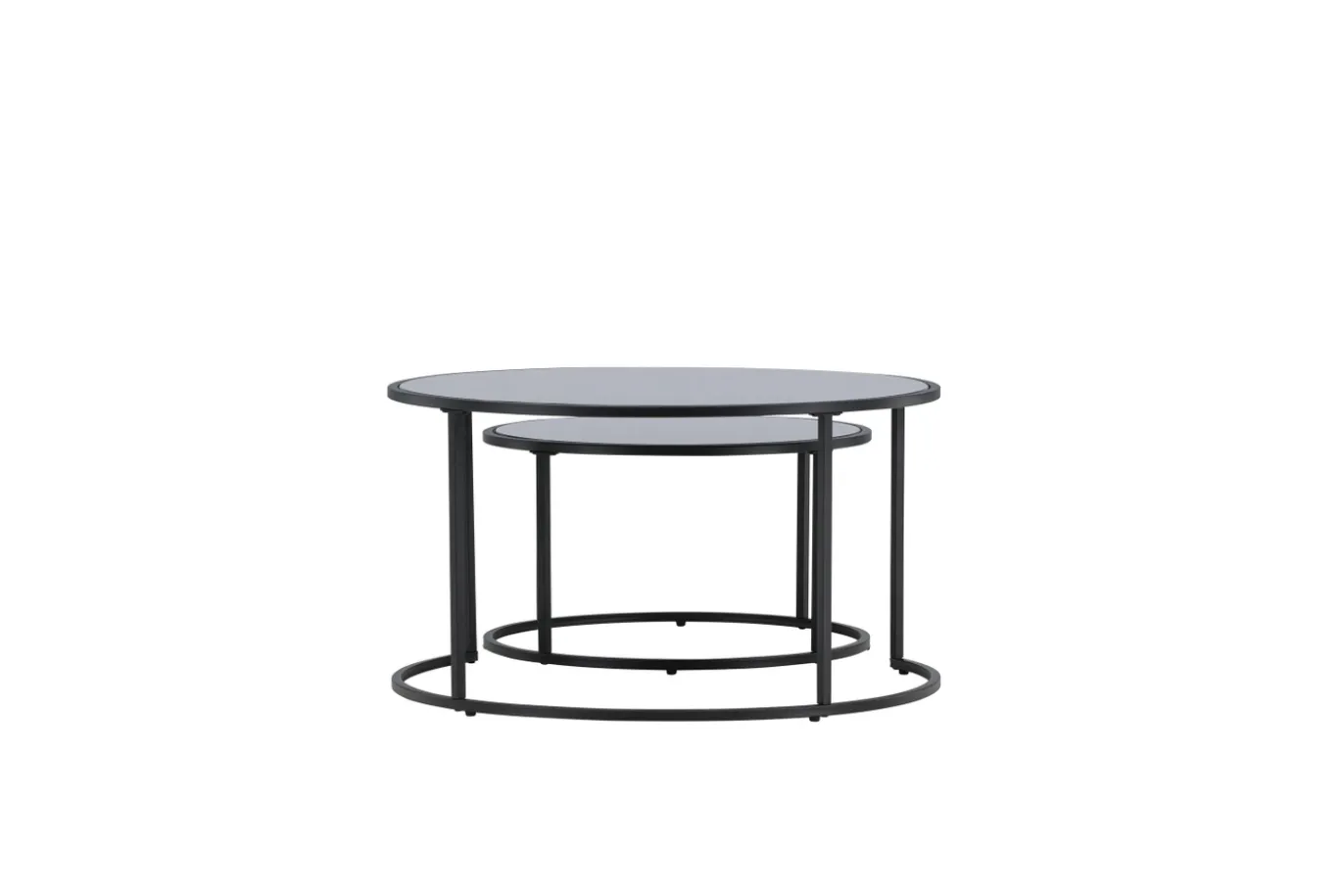 Fjôrd Salontafel Twin Ø79,5+ø59,5cm Zwart