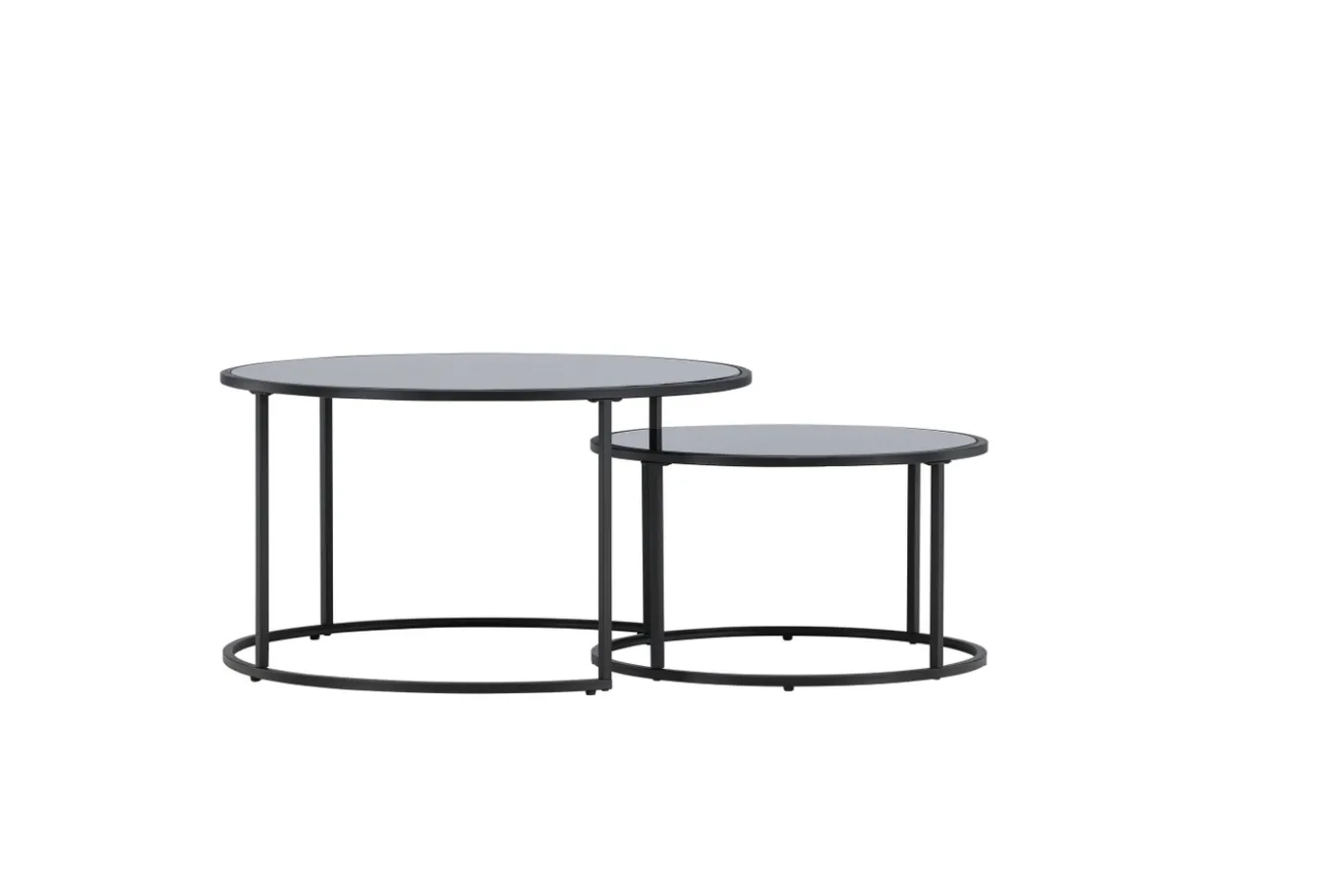 Fjôrd Salontafel Twin Ø79,5+ø59,5cm Zwart
