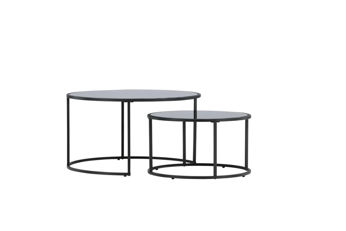 Fjôrd Salontafel Twin Ø79,5+ø59,5cm Zwart