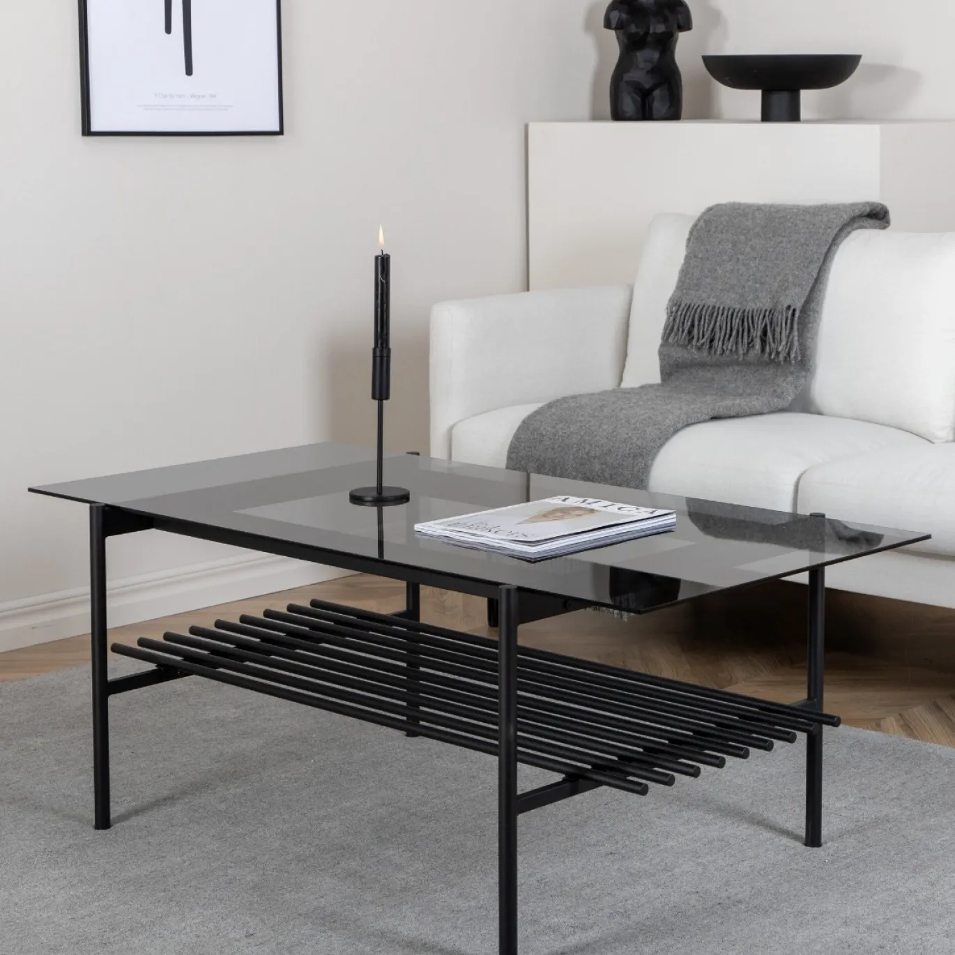 Fjôrd Salontafel Von Zwart Smoked Glas