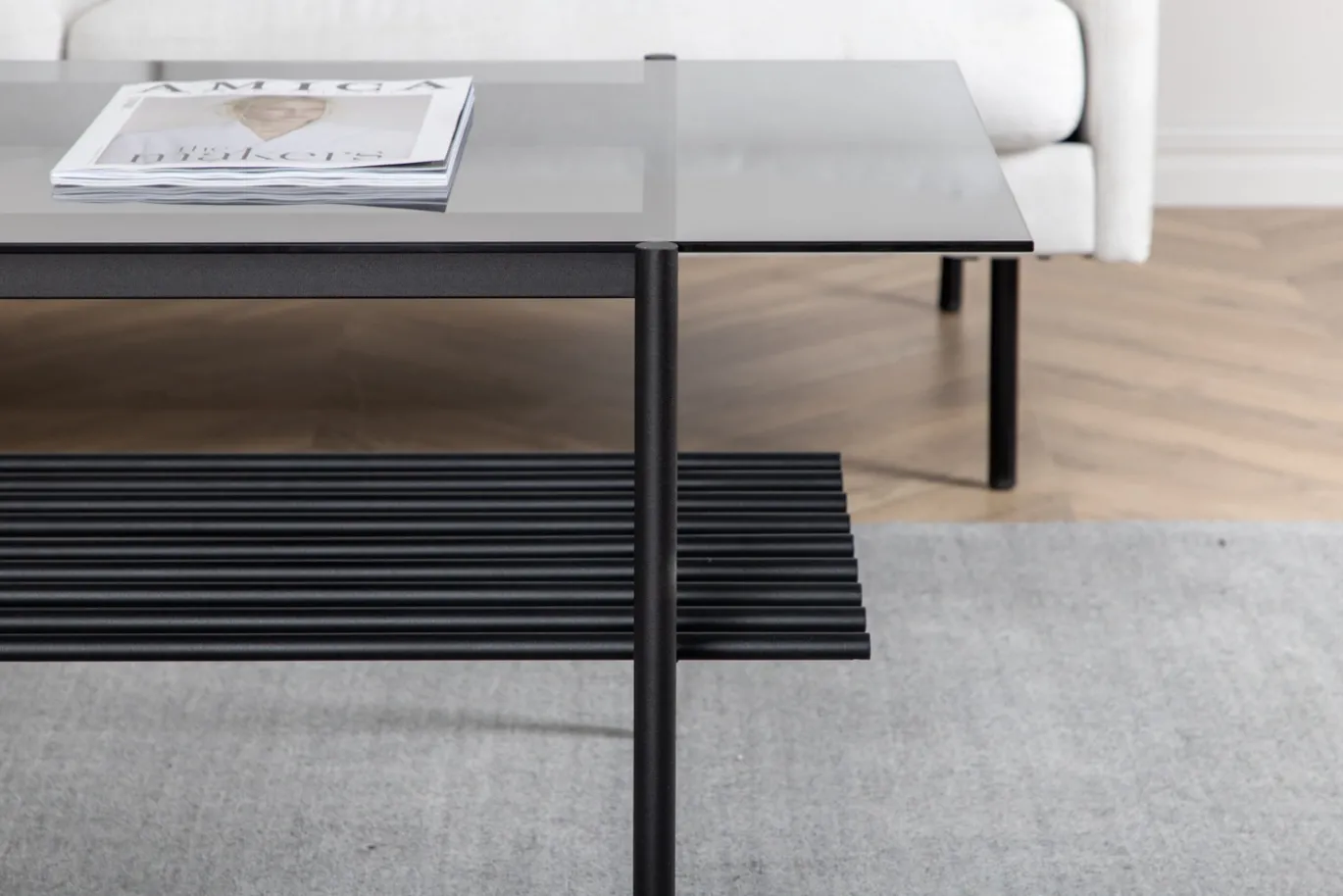Fjôrd Salontafel Von Zwart Smoked Glas