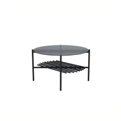Fjôrd Salontafel Von Zwart Smoked Glas Ø80cm