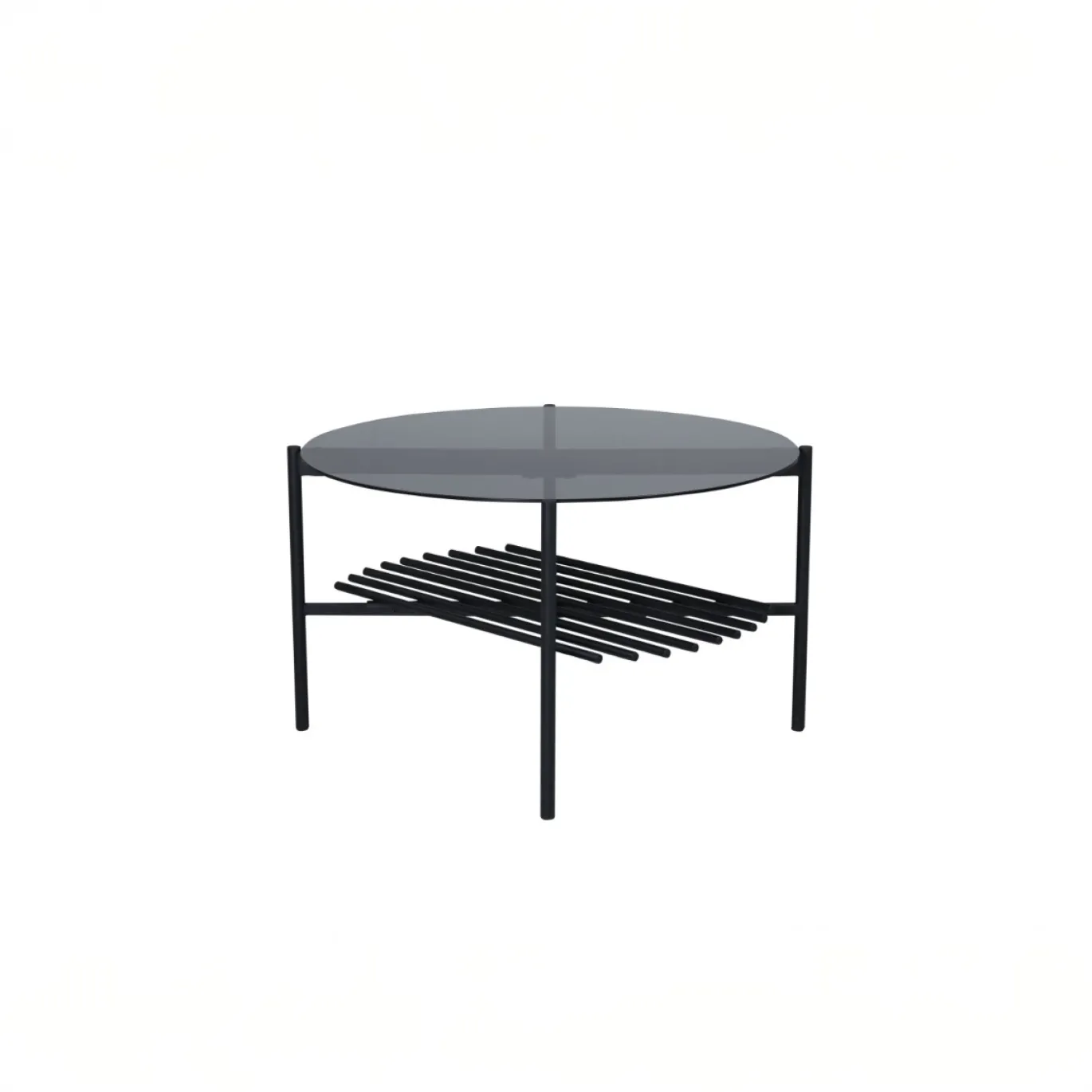 Fjôrd Salontafel Von Zwart Smoked Glas Ø80cm