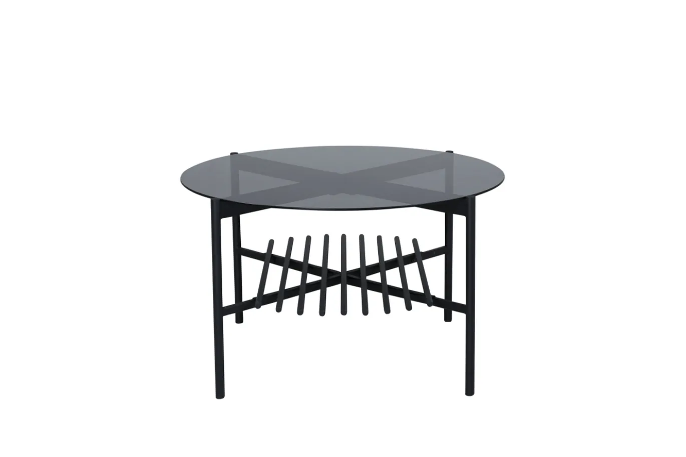Fjôrd Salontafel Von Zwart Smoked Glas Ø80cm