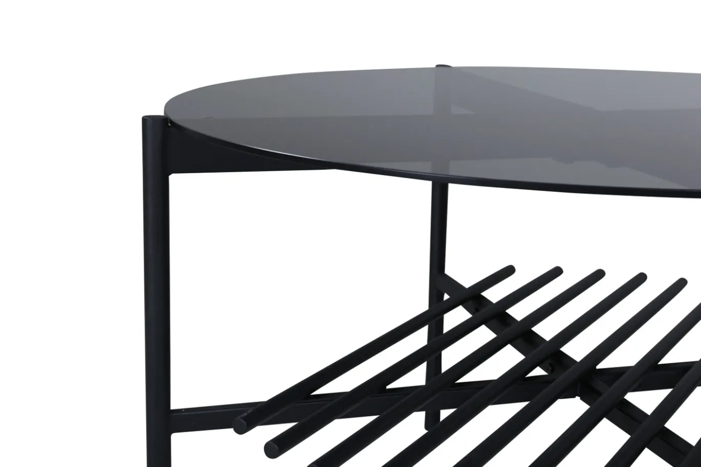Fjôrd Salontafel Von Zwart Smoked Glas Ø80cm