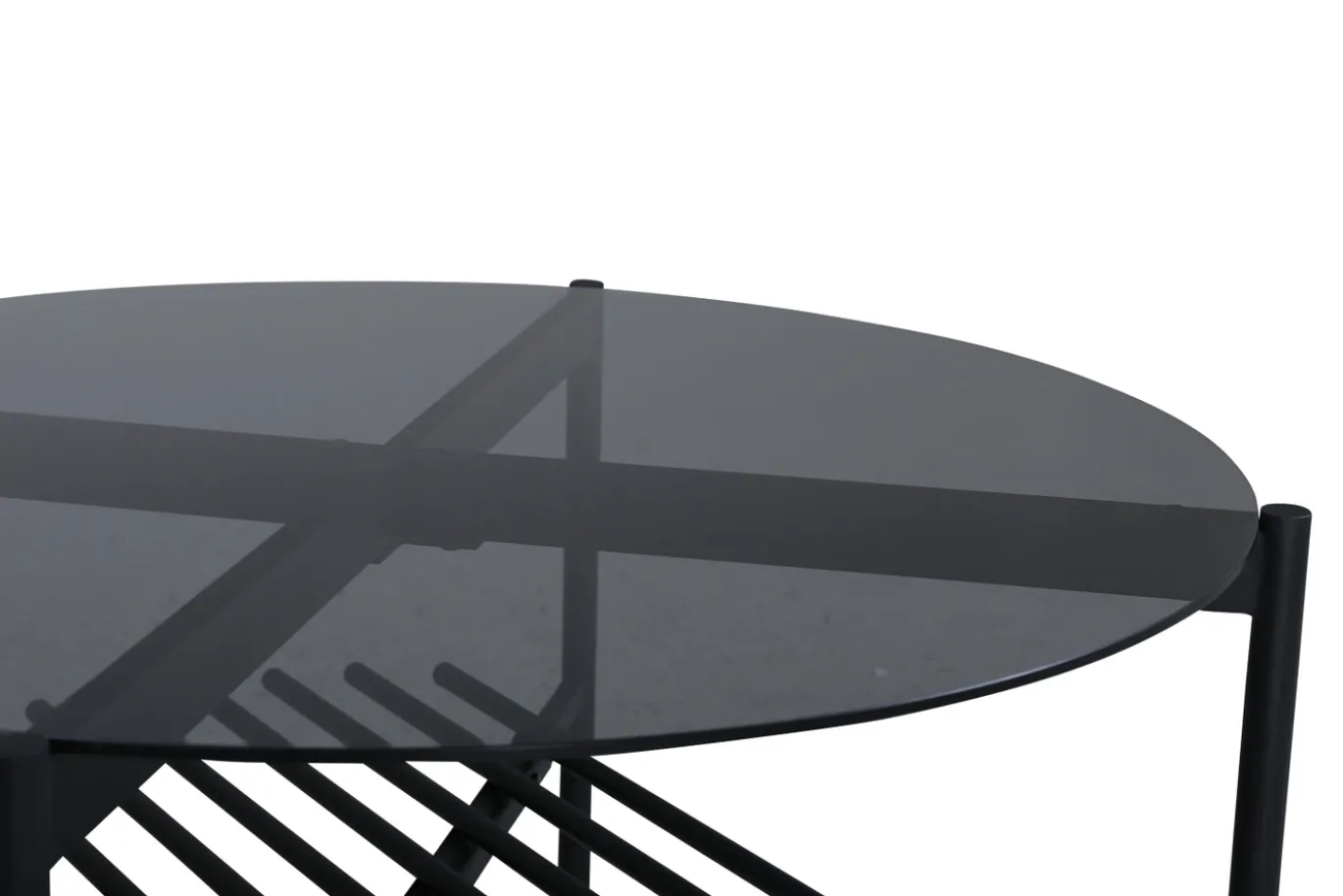 Fjôrd Salontafel Von Zwart Smoked Glas Ø80cm