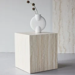 Fjôrd Salontafel York Beige Travertinlook 40x40cm