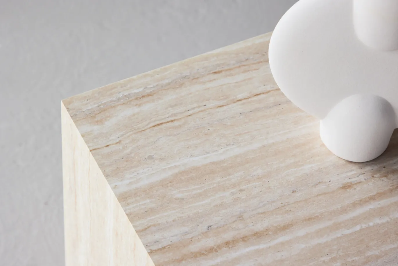 Fjôrd Salontafel York Beige Travertinlook 40x40cm