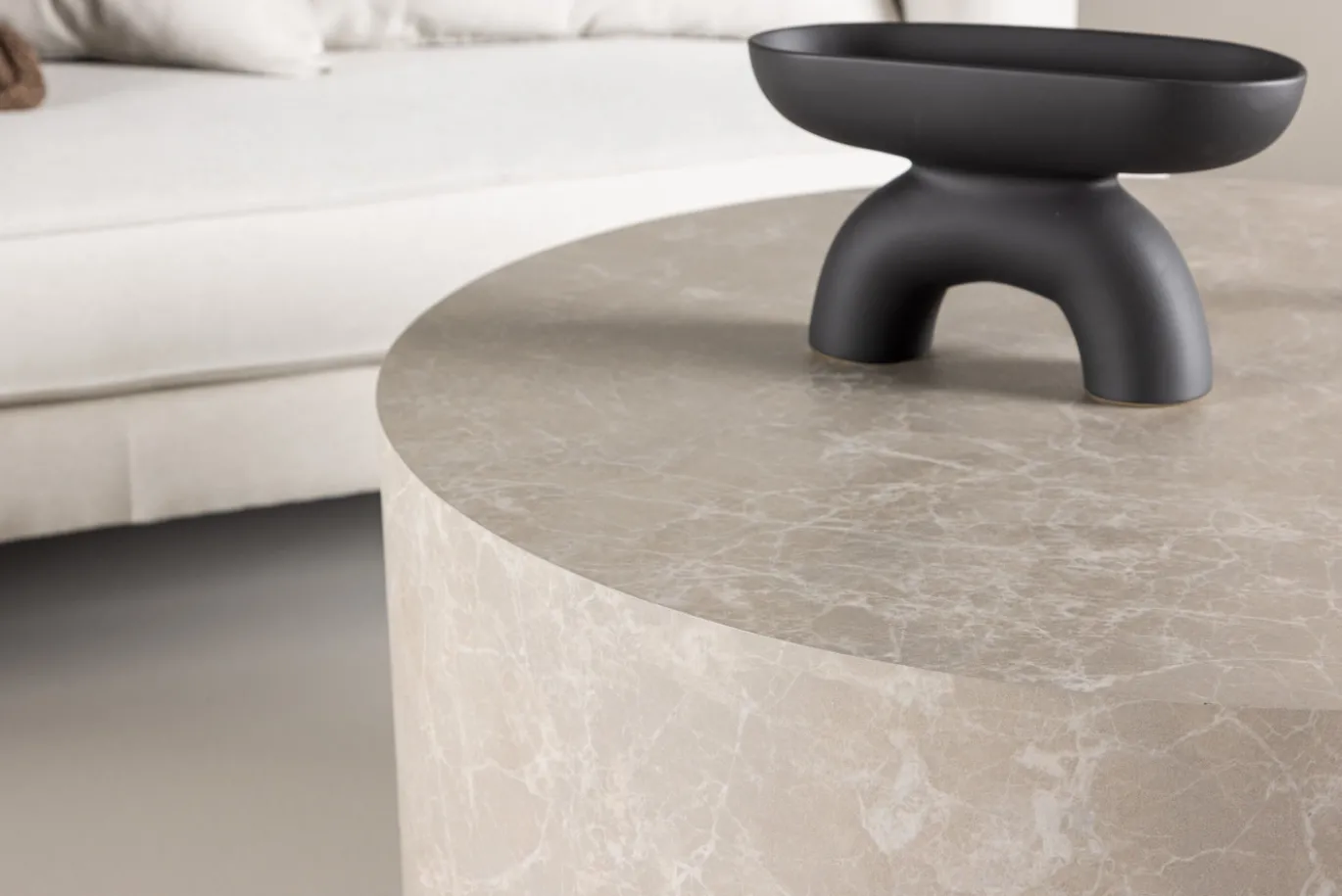 Fjôrd Salontafel York Ø80cm Beige