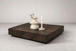 Fjôrd Salontafel York Donkerbruin MDF 80x80cm
