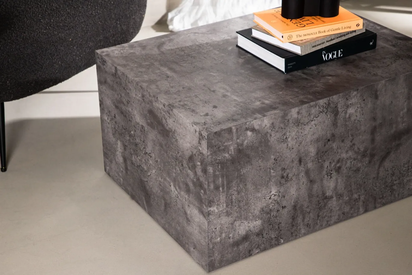 Fjôrd Salontafel York Grijs Marmerlook Mdf 60x80cm