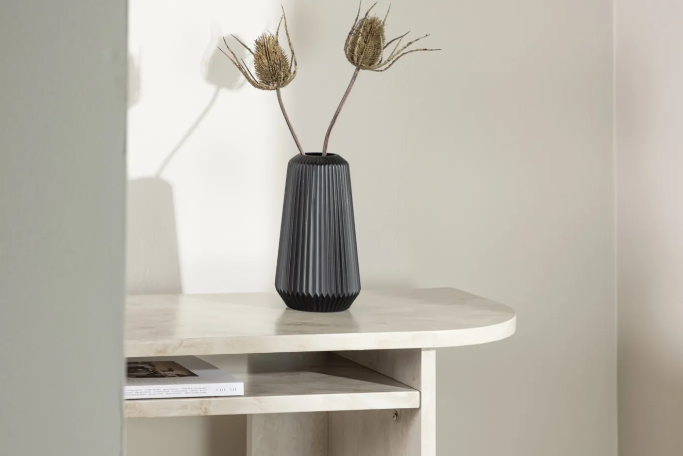 Fjôrd Sidetable Ålesund Marmerlook Beige