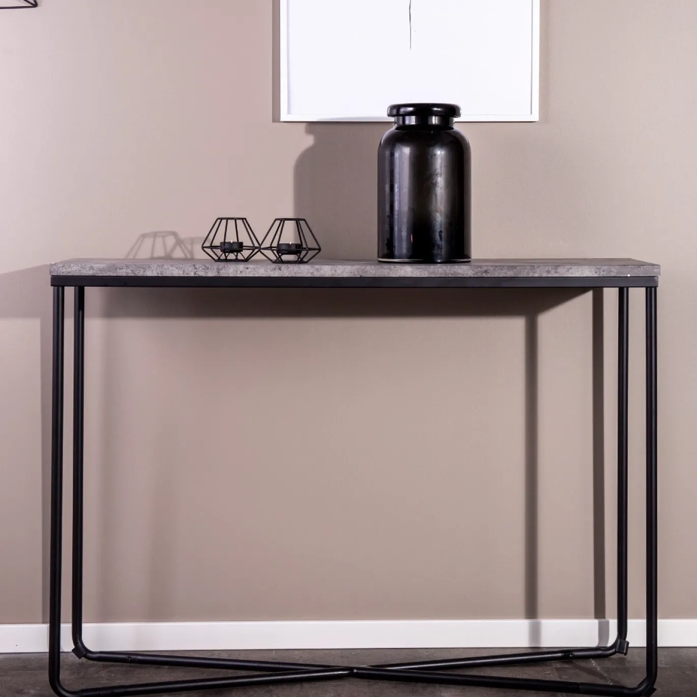 Fjôrd Sidetable Palace Zwart Betonlook