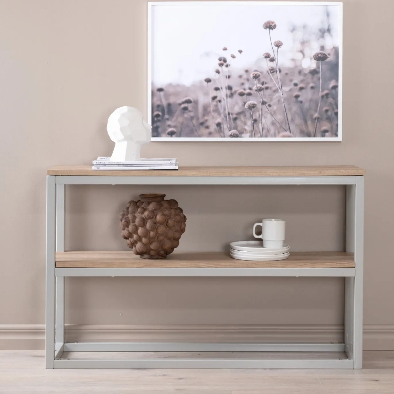 Fjôrd Sidetable Rise Dubbel Grijs Ash 110x30x70cm
