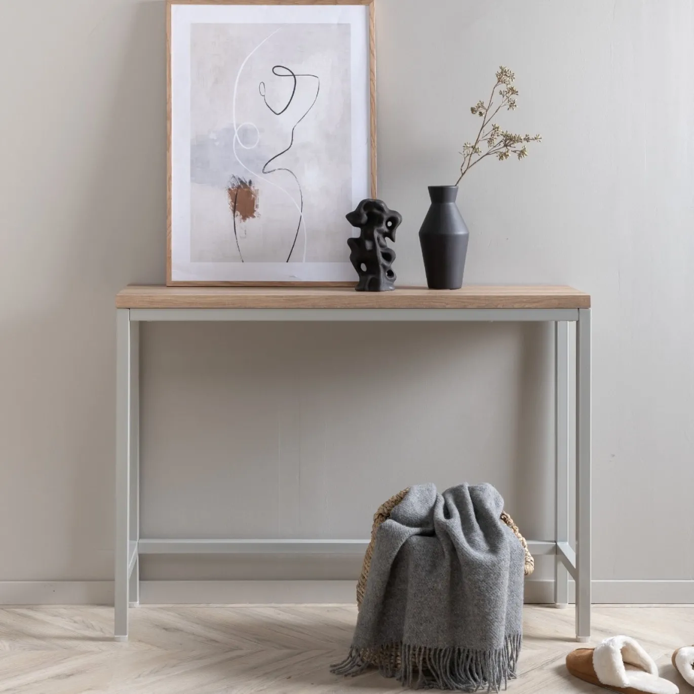 Fjôrd Sidetable Rise Grijs Ash 110x30x80cm
