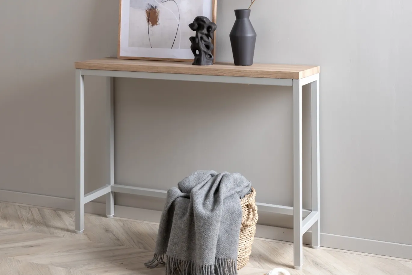 Fjôrd Sidetable Rise Grijs Ash 110x30x80cm