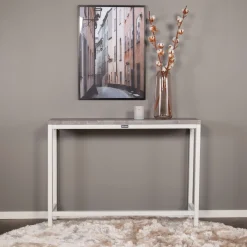 Fjôrd Sidetable Rise Wit/Betonlook 110x30x80cm