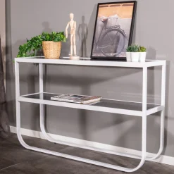 Fjôrd Sidetable Rocker Wit/Grijs Smokey Glas