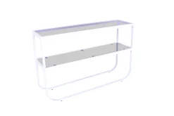 Fjôrd Sidetable Rocker Wit/Grijs Smokey Glas