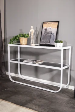Fjôrd Sidetable Rocker Wit/Grijs Smokey Glas