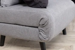 Fjôrd Slaapfauteuil Vicky Single Zwart Staal Grijs Stof