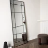 Fjôrd Spiegel Lake Mat Zwart Glas 90x180cm