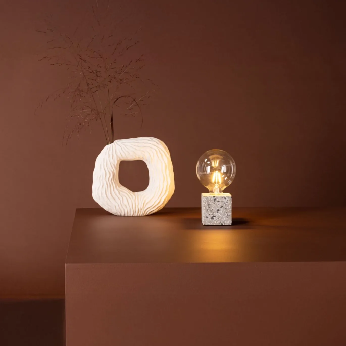 Fjôrd Tafellamp Rilche Wit Glas