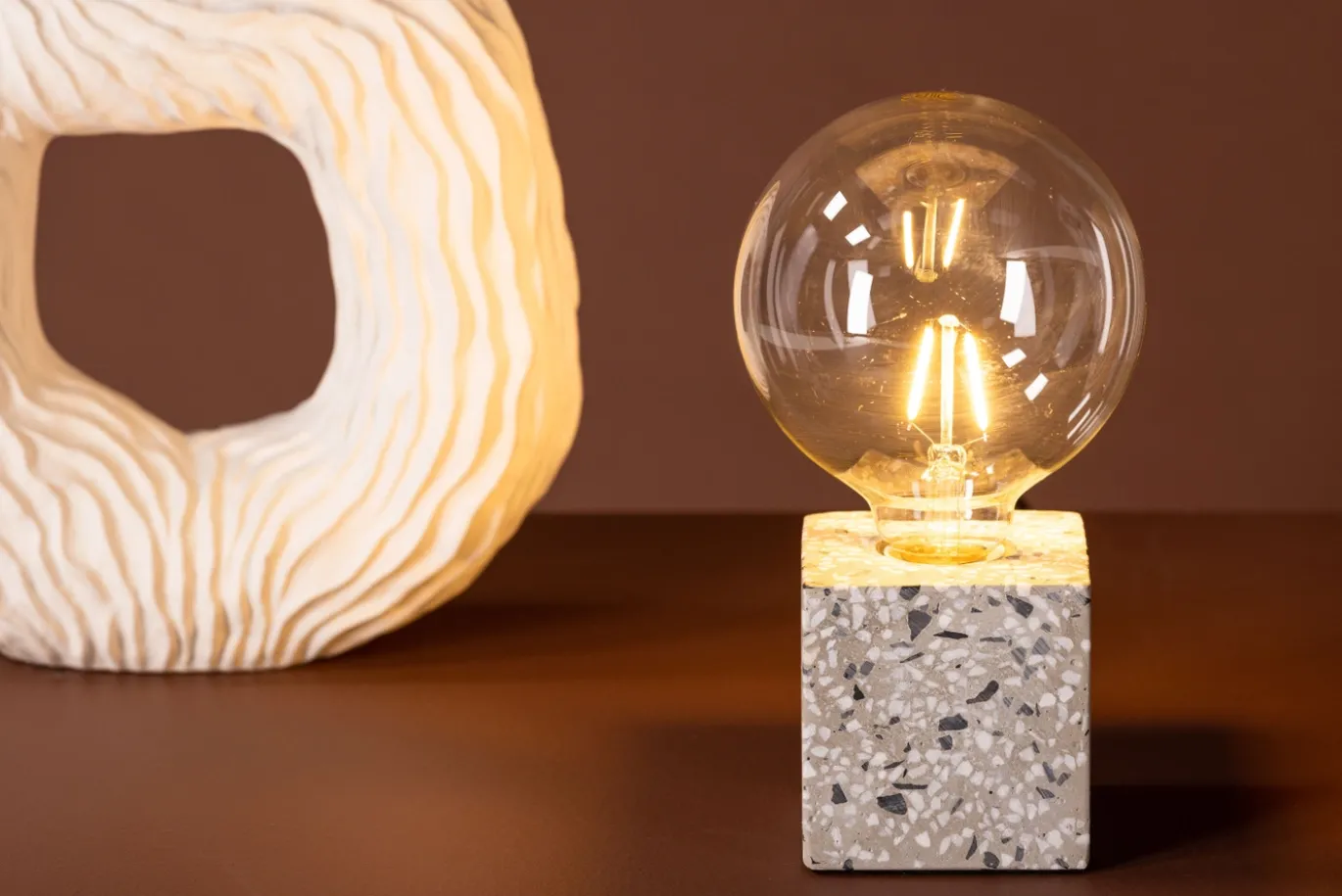 Fjôrd Tafellamp Rilche Wit Glas
