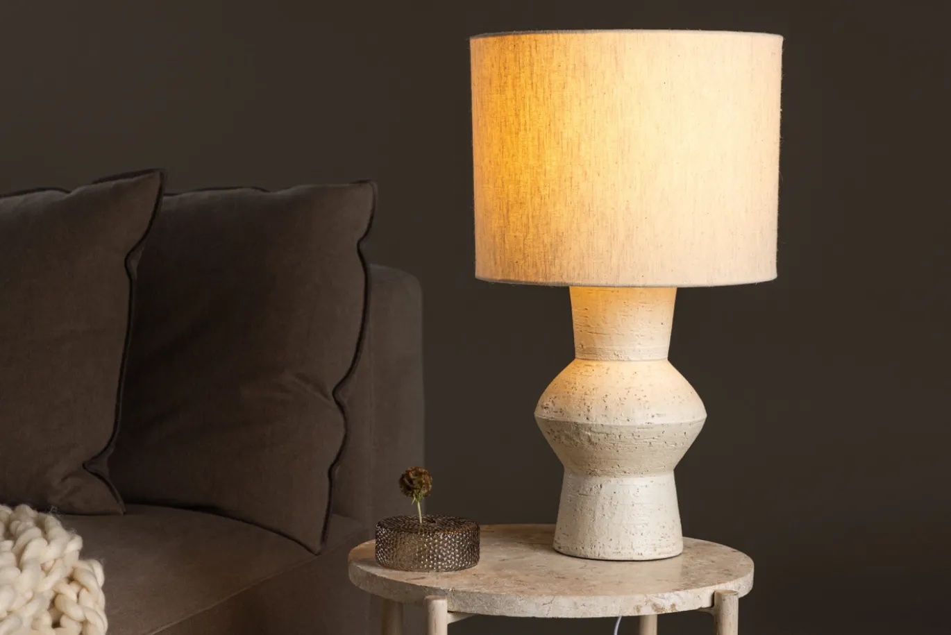 Fjôrd Tafellamp Valön Ivory ⌀31cm