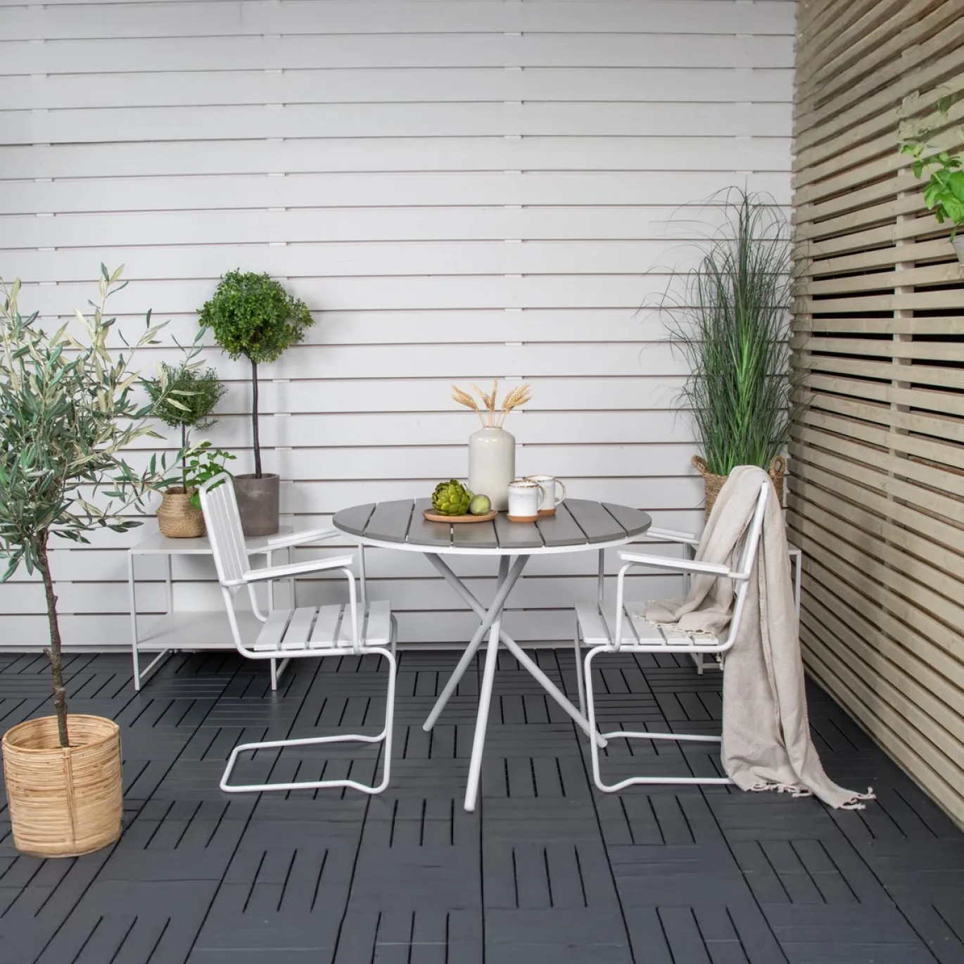 Fjôrd Tafel Parma 90 Wit/Grijs