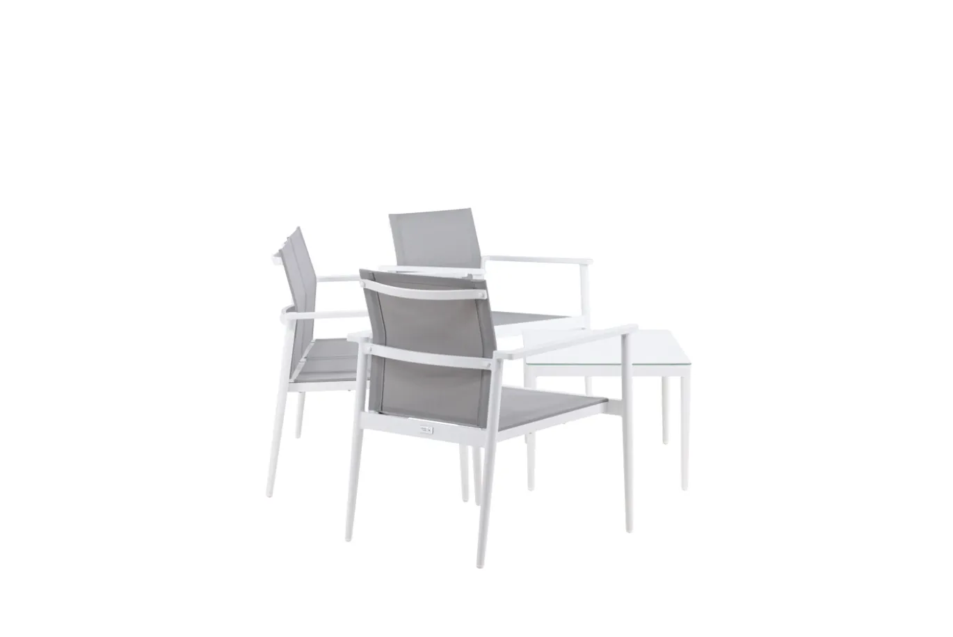Fjôrd Tuinset Break Wit/Grijs Aluminium/Textiel