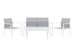 Fjôrd Tuinset Break Wit/Grijs Aluminium/Textiel