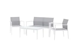 Fjôrd Tuinset Break Wit/Grijs Aluminium/Textiel