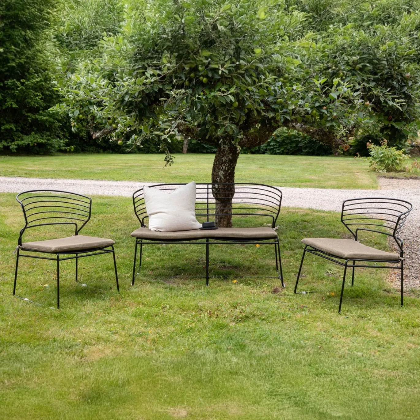 Fjôrd Tuinset Milano Aluminium Zwart Zand