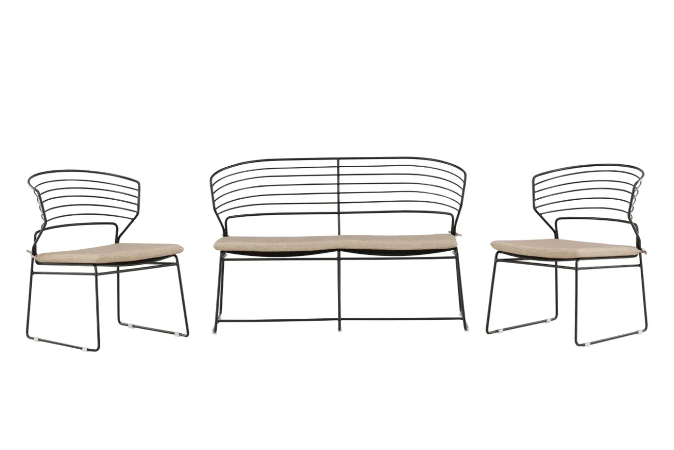 Fjôrd Tuinset Milano Aluminium Zwart Zand